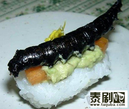 泰国美食“昆虫”寿司6