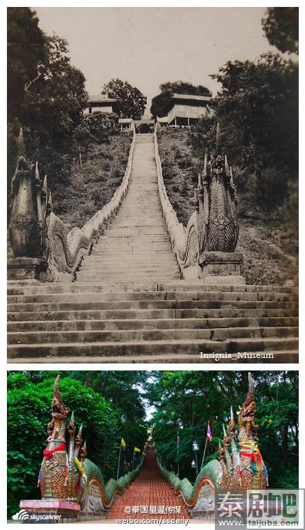 泰国清迈素贴山的楼梯口