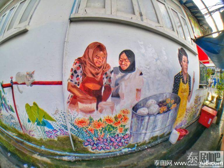 泰国也拉府勿洞最美街头涂鸦