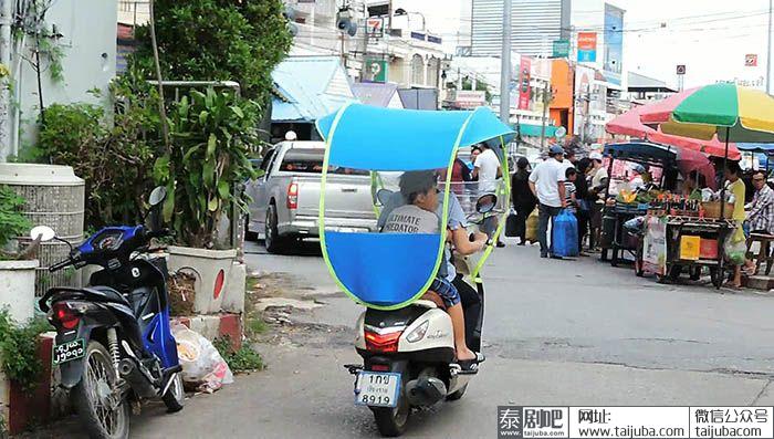 中国产摩托车雨棚风靡泰国
