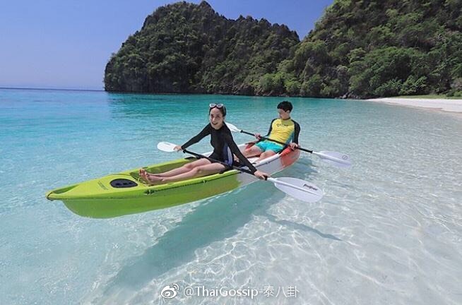 泰星Taew与男友缅甸海边度假