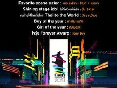 2013泰国BANG AWARDS奖获奖泰星名单