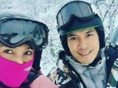 泰星Ken带家人日本滑雪 被誉为泰国国民好男人