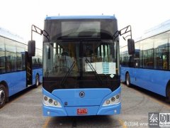 中国上海申龙制造的99辆空调公交车抵泰国 年底投入运营！