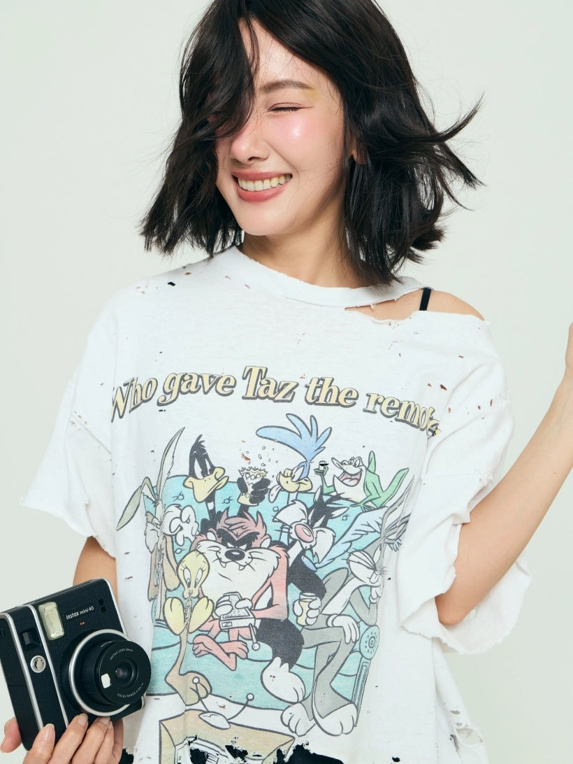 46岁Noon用清新造型穿回少女感